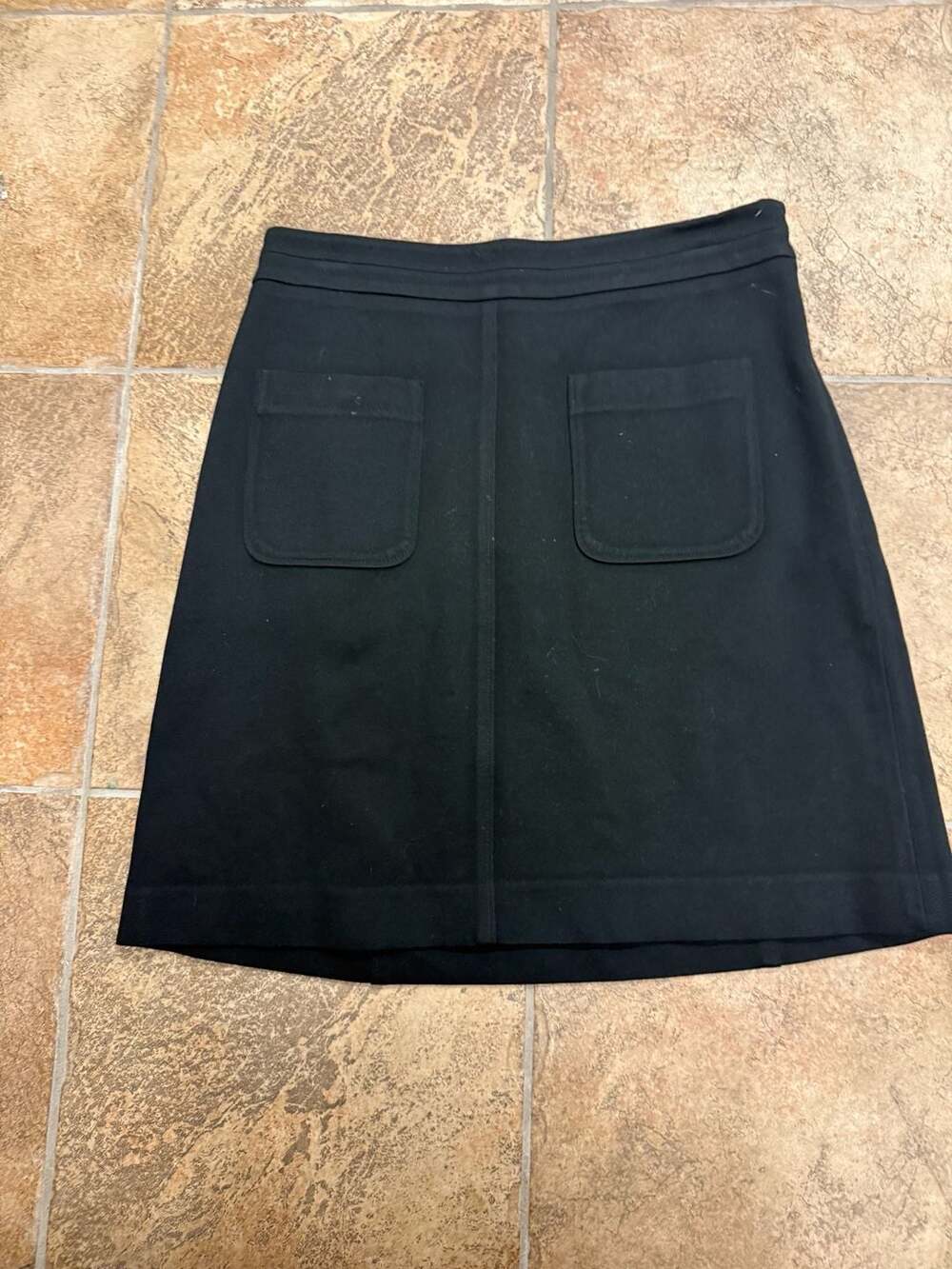 Ann Taylor Factory Petite Black A-Line Pocket Mini Skirt